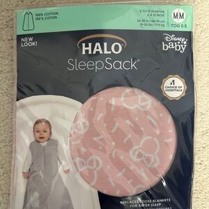 NWT Brand New Disney Pink Minnie Mouse Baby Halo SleepSack Size 6-12 Months
